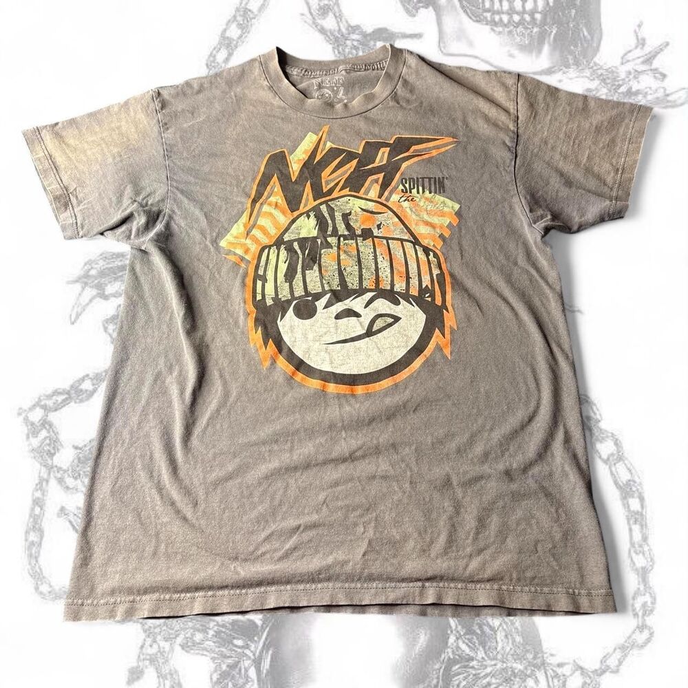 Neff Men's Grey and Brown T-shirt